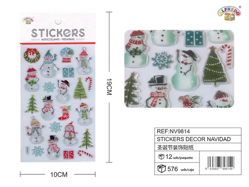 [NV9814] Stickers Navidad 10x19cm