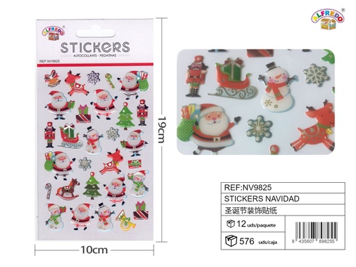 [NV9825] Stickers de Navidad 10x19cm