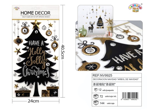 [NV9925] Decoración navideña "Árbol de Navidad" 24x40.5 cm - Decoraciones navideñas