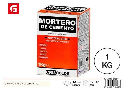 [CC40007] Mortero de cemento Ecobrico 1kg construcción