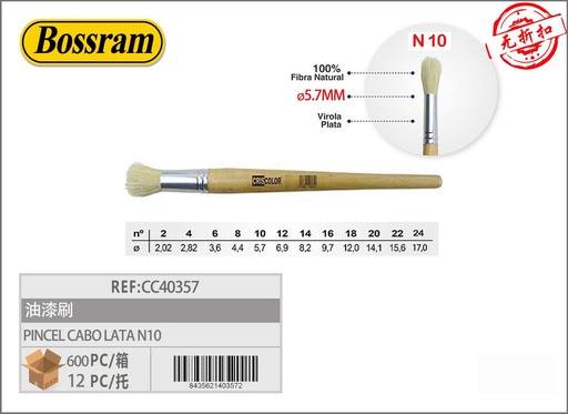 [CC40357] Pincel para pintura con cabo lata N10