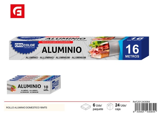 [201243084] Rollo de aluminio doméstico 16mts - Utensilio de cocina