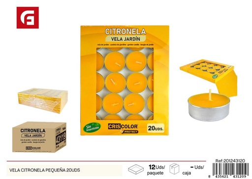 [201243120] Vela de citronela pequeña 20 uds - Velas anti-mosquitos