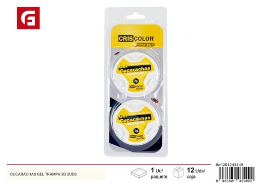 [201243149] Gel trampa para cucarachas 2g 2 unidades para control de plagas
