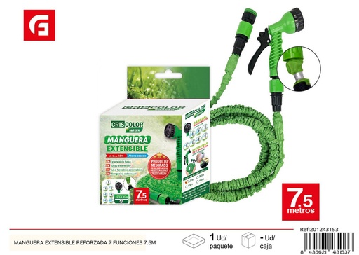 [201243153] Manguera extensible reforzada 7 funciones 7.5 m