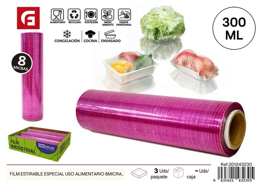 [201243230] Film estirable especial uso alimentario 8micras - Accesorios para cocina y conservación de alimentos