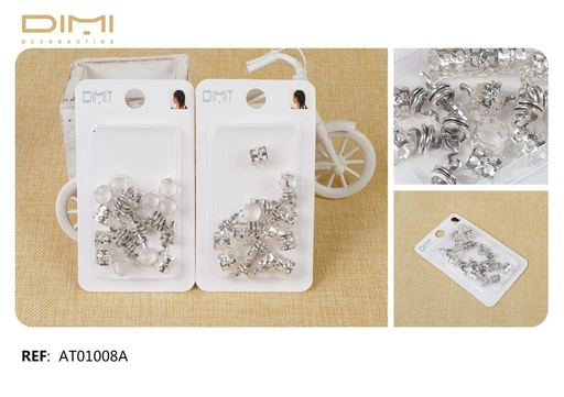 [8435693821694] Anillos de metal para cabello 12/U - Accesorios para el cabello