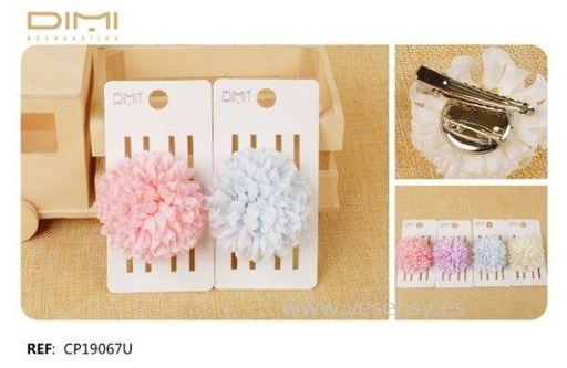 [8435693851332] Pinza con flor 12/U CP19067U - Accesorios para el cabello