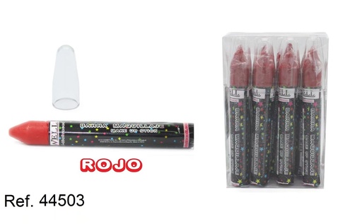 [8436003652694] Barra de maquillaje fiesta roja 12/U 44503 LW - Pintacara - Accesorios de fiesta
