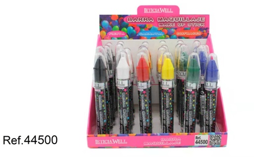 [8436003652762] Barra de maquillaje fiesta 6 colores 24/U 44500 LW - Pintacara - Accesorios de fiesta