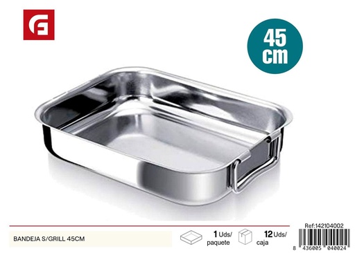 [142104002] Bandeja para horno de acero inoxidable 45cm - Utensilios de cocina