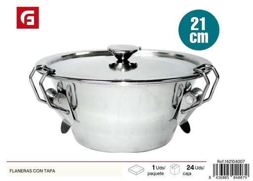 [142104007] Flaneras con tapa 21cm - Utensilios de cocina