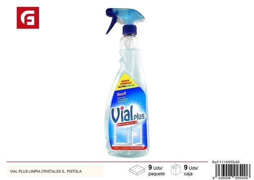 [111699540] Vial Plus limpia cristales 1L con pistola para limpieza