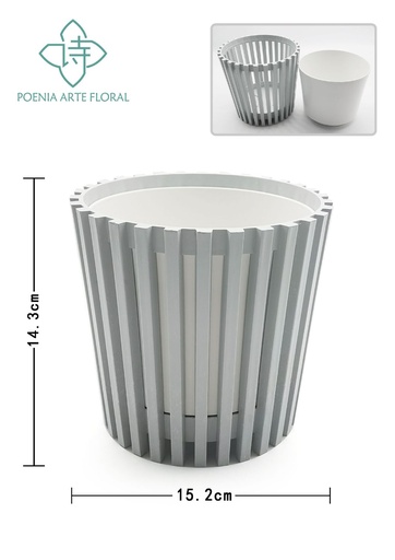 [8436009638036GRIS] Maceta Ripa media 15cm gris - Macetas de plástico