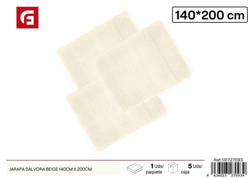 [131727093] Alfombra jarapa Sálvora beige 140x200cm