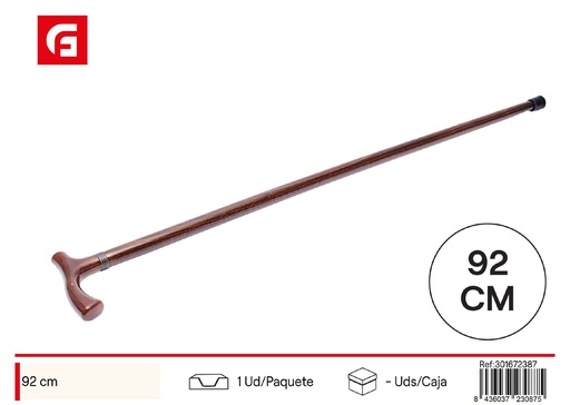 [301672387] Bastón de madera rojo-negro 92 cm - Productos para el cuidado personal