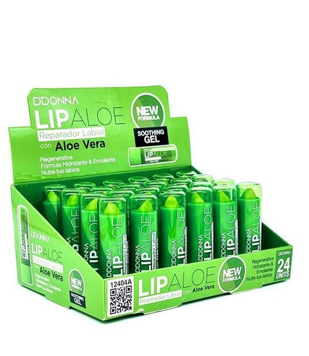 [8436045032645] Lip reparador labial aloe 24 uds 12404A - Bálsamo labial reparador de aloe