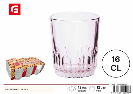 [180639006] Vaso de vidrio Elbellar 16cl para bebidas