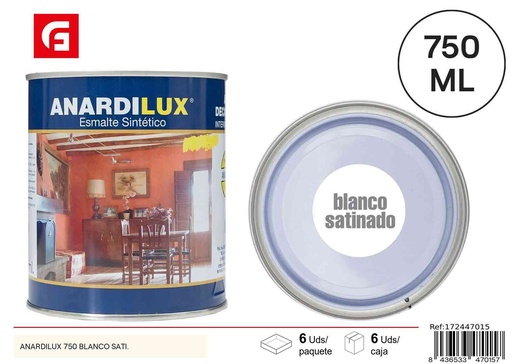 [172447015] Pintura Anardilux 750 blanco satinado para decoración y bricolaje