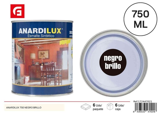 [172447021] Pintura acrílica Anardilux 750ml negro brillo