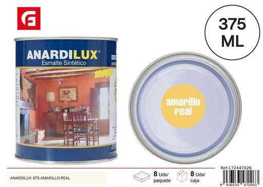[172447026] Pintura acrílica amarillo real 375ml - Pinturas de ferretería