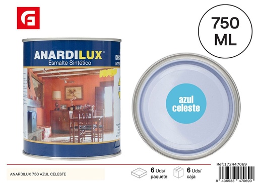 [172447069] Pintura Anardilux 750 azul celeste - Pinturas acrílicas