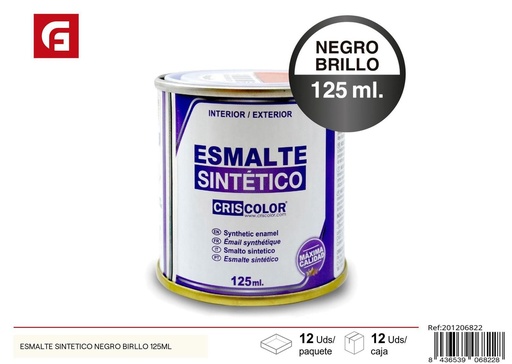 [201206822] Esmalte sintético negro brillo 125ml