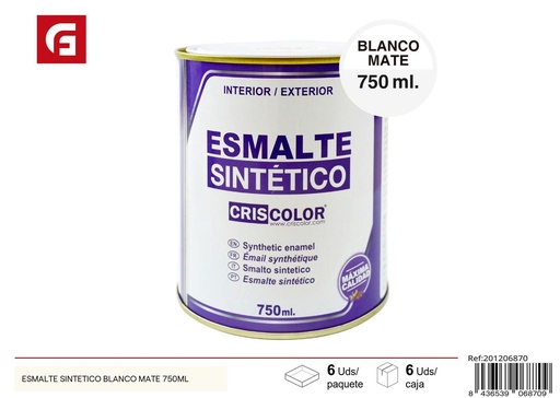 [201206870] Esmalte sintético blanco mate 750ml