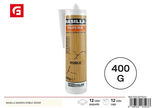 [201207523] Masilla de madera roble 400gr para bricolaje