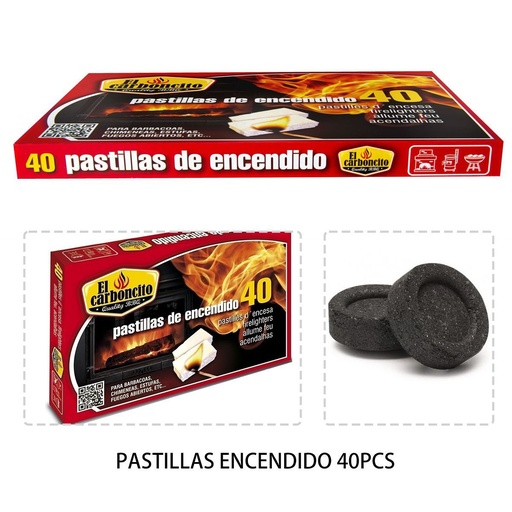 [10076001] Pastillas de encendido 40pcs para barbacoas