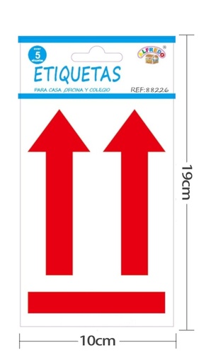 [88226] Etiquetas de señalización 10 x 19 cm - Señalización PVC