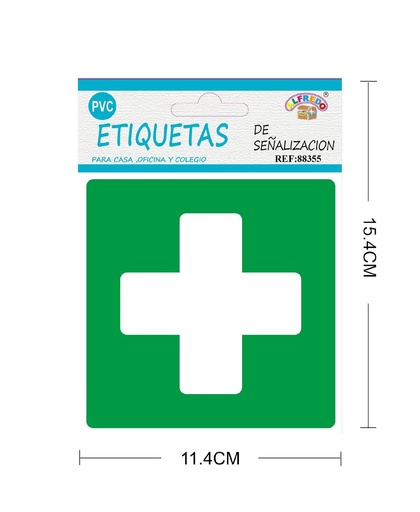 [88355] Señalización adhesiva 11.4x15.4cm para seguridad