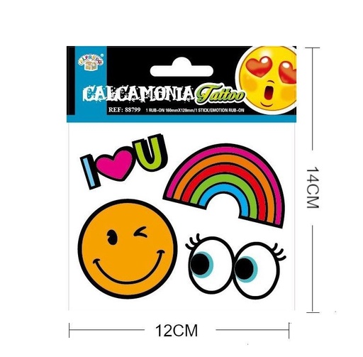 [88799] Pegatinas calcomanías emoticonos 12 x 14 cm - Decoración