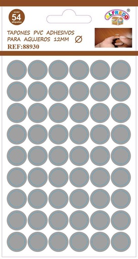 [88930] Tapones autoadhesivos de PVC gris 10x15cm