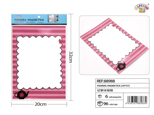 [88988] Pizarra magnética 19x27cm para notas