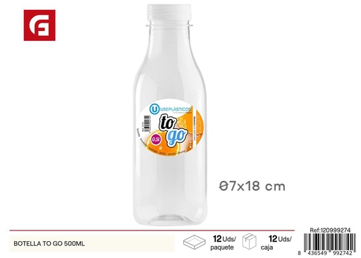 [120999274] Botella to go 500ml para bebidas y viajes