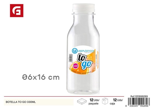 [120999289] Botella to go de plástico 330ml para bebidas