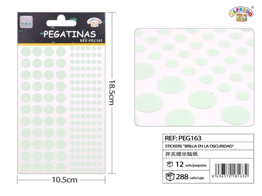 [PEG163] Stickers fluorescentes para interruptores 10x19cm