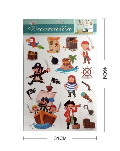 [DEC472] Decorativo de pared vinilo "Pirata" 31x46cm - Decoración de pared
