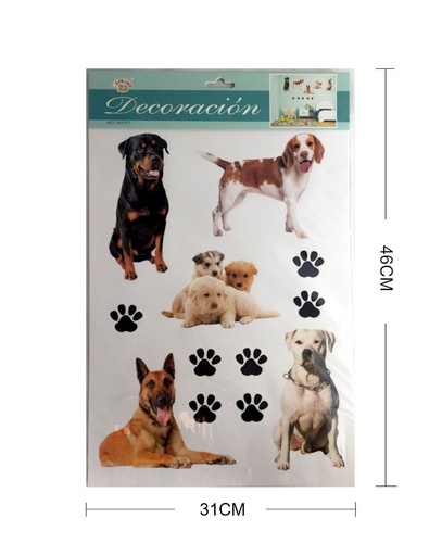 [DEC477] Decorativo de pared vinilo "Perro" 31x46cm - Decoración de pared