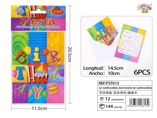 [FST613] Invitación de cumpleaños con tema S2 - Artículos de fiesta
