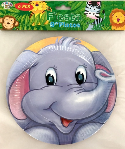 [FST663] Plato de cartón elefante (S5) - Artículos de fiesta