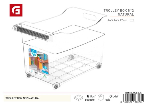 [120926375] Caja trolley NS2 natural - Accesorios de hogar