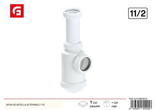 [157480025] Sifón de botella extensible 1 1/2 - Accesorios de baño