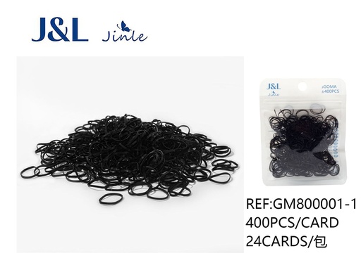 [GM800001-1] Gomas negras 400pcs para cabello