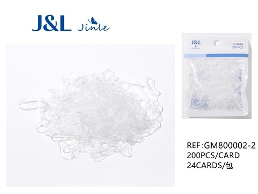 [GM800002-2] Goma de pelo transparente 200pcs