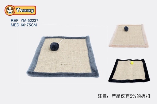 [YM52237] Alfombra para gato rascador 60cm x 75cm para mascotas