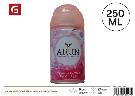 [111625027] Ambientador spray Arun 250ml con aroma de colonia para hogar