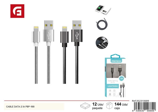 [352310689] Cable de datos 2.1A PBP-188 cargador