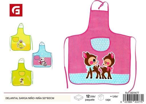[13011477] Delantal sarga niño-niña 50*60 cm - Textiles del hogar